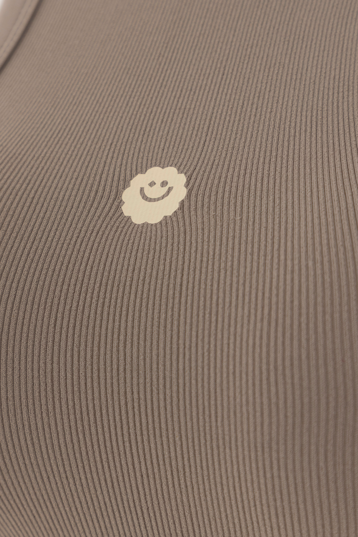 SMILEY RIB BODYSUIT GREY