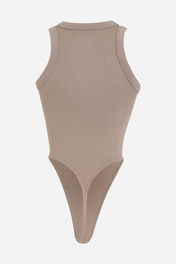 SMILEY RIB BODYSUIT GREY