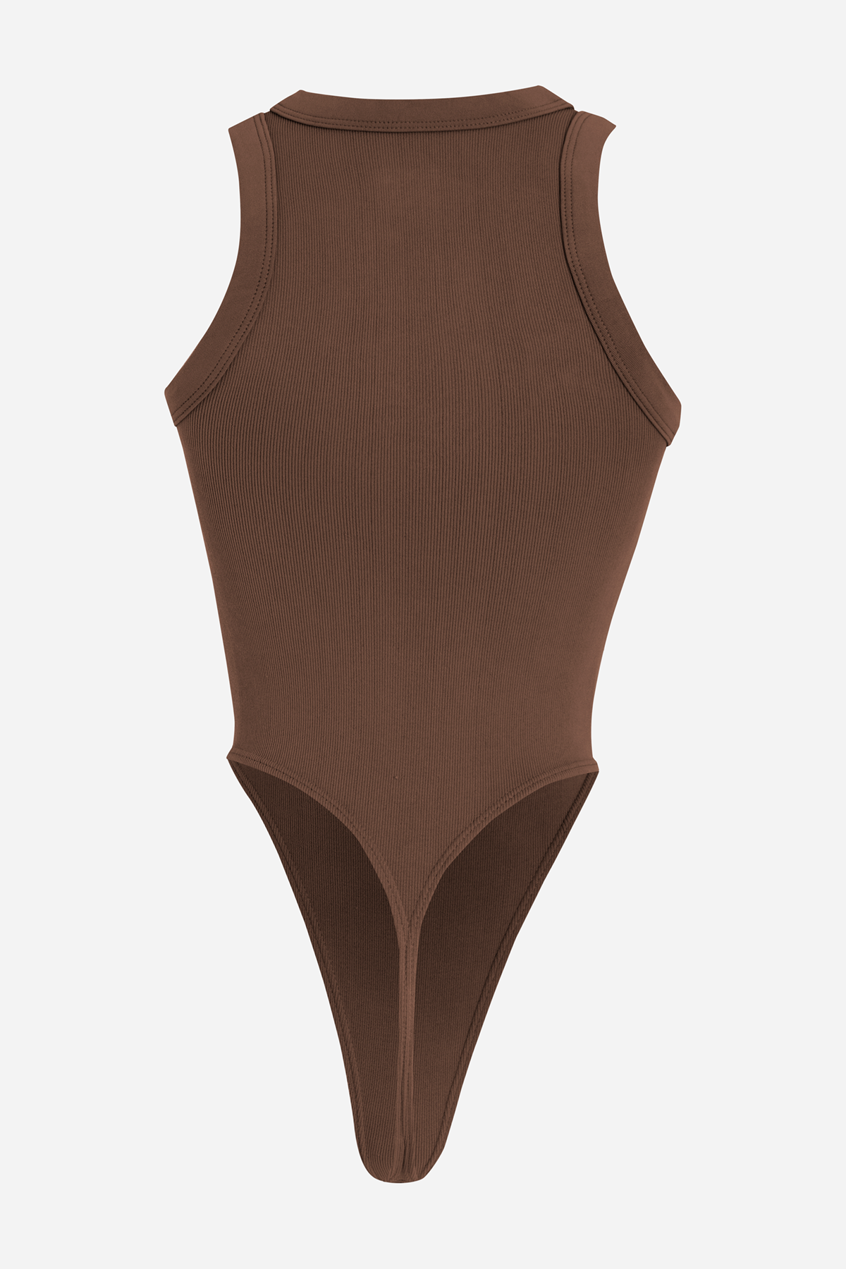 SMILEY RIB BODYSUIT CHOCOLATE
