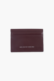 LEATHER CARDHOLDER BURGUNDY