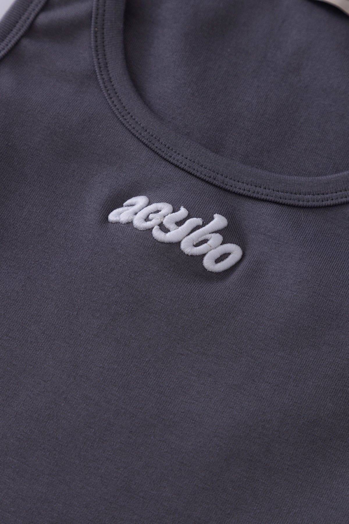 PIT CREW ZIPPER TANK GRAY