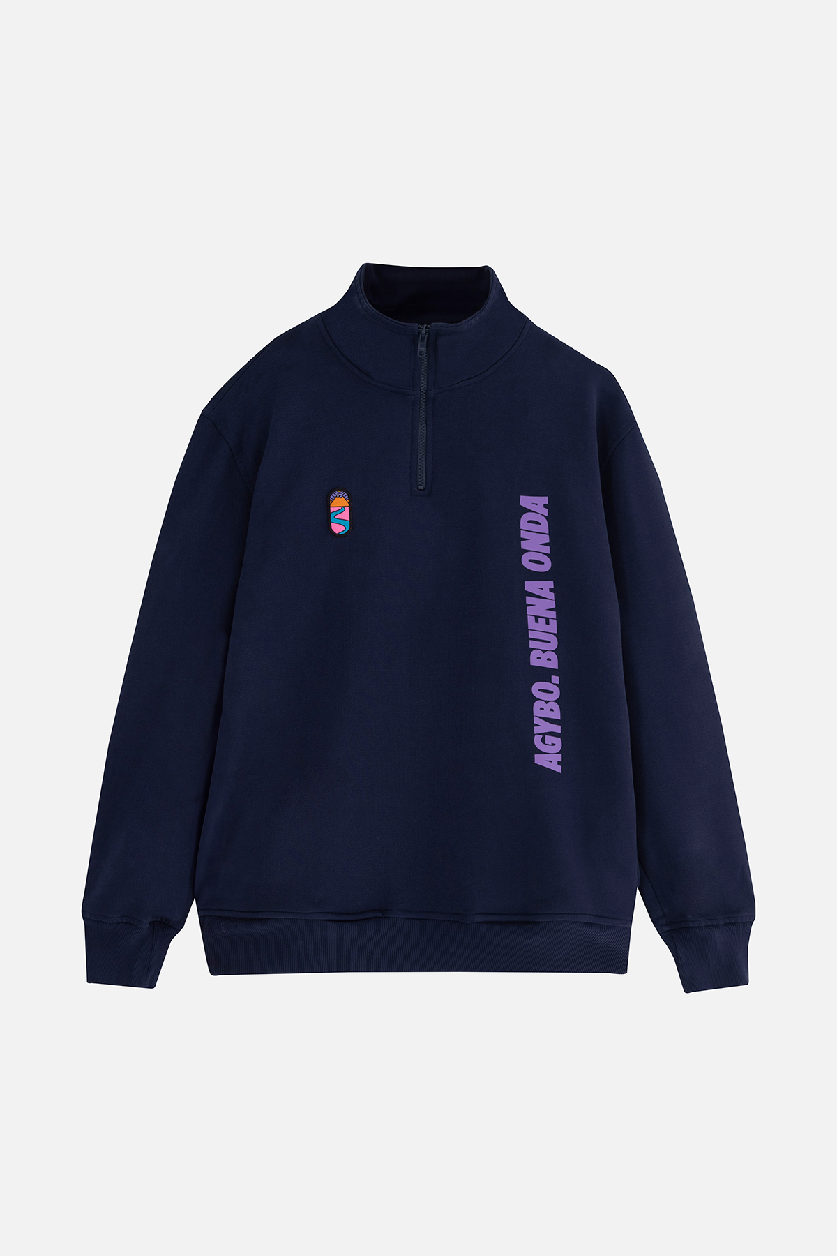 NAVY 1/4 ZIP SWEATSHIRT