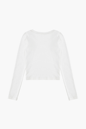 ICONIC LONG SLEEVE CREAM TANK TOP