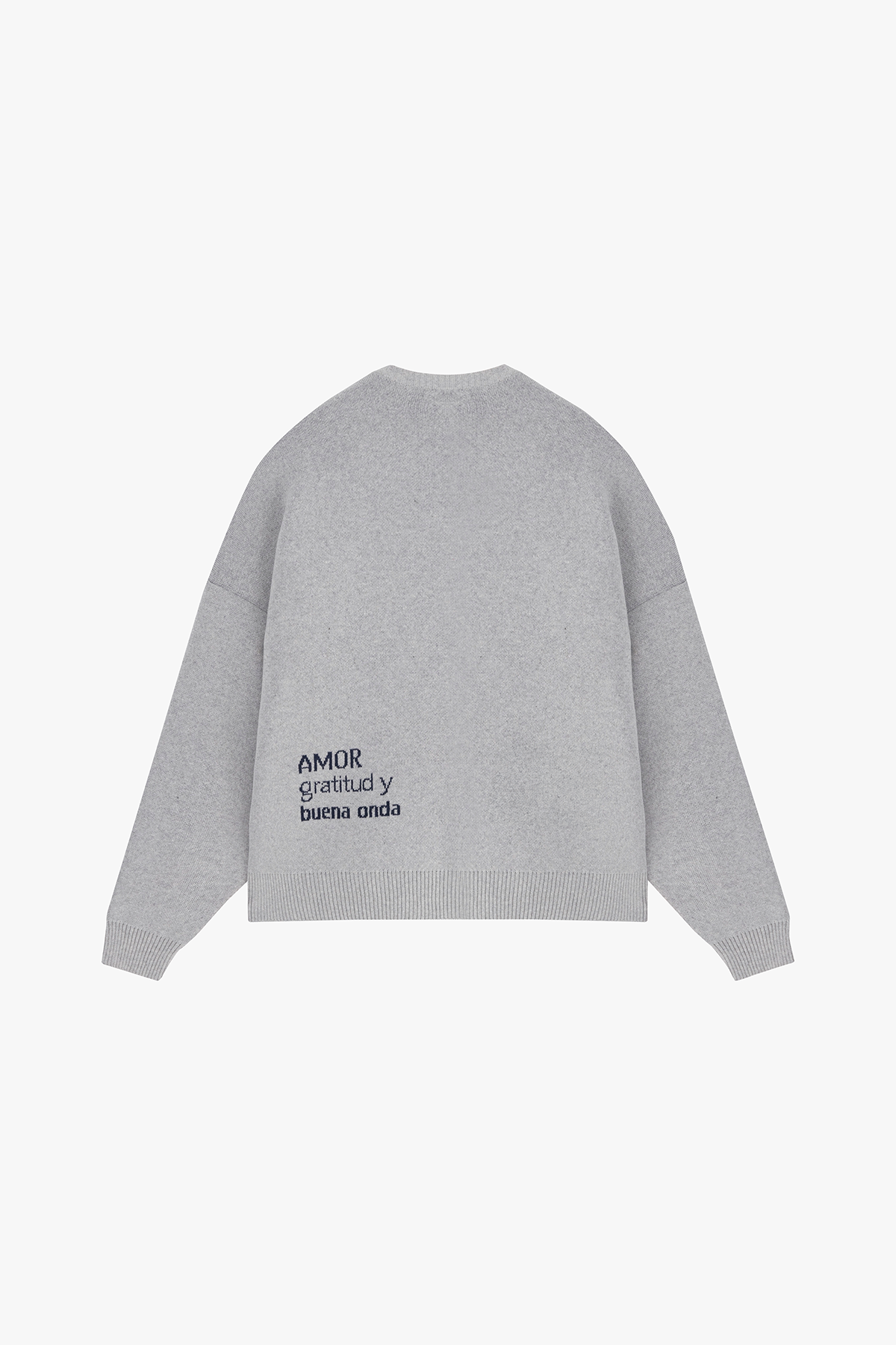 MONOGRAM SWEATER HEATHER GREY