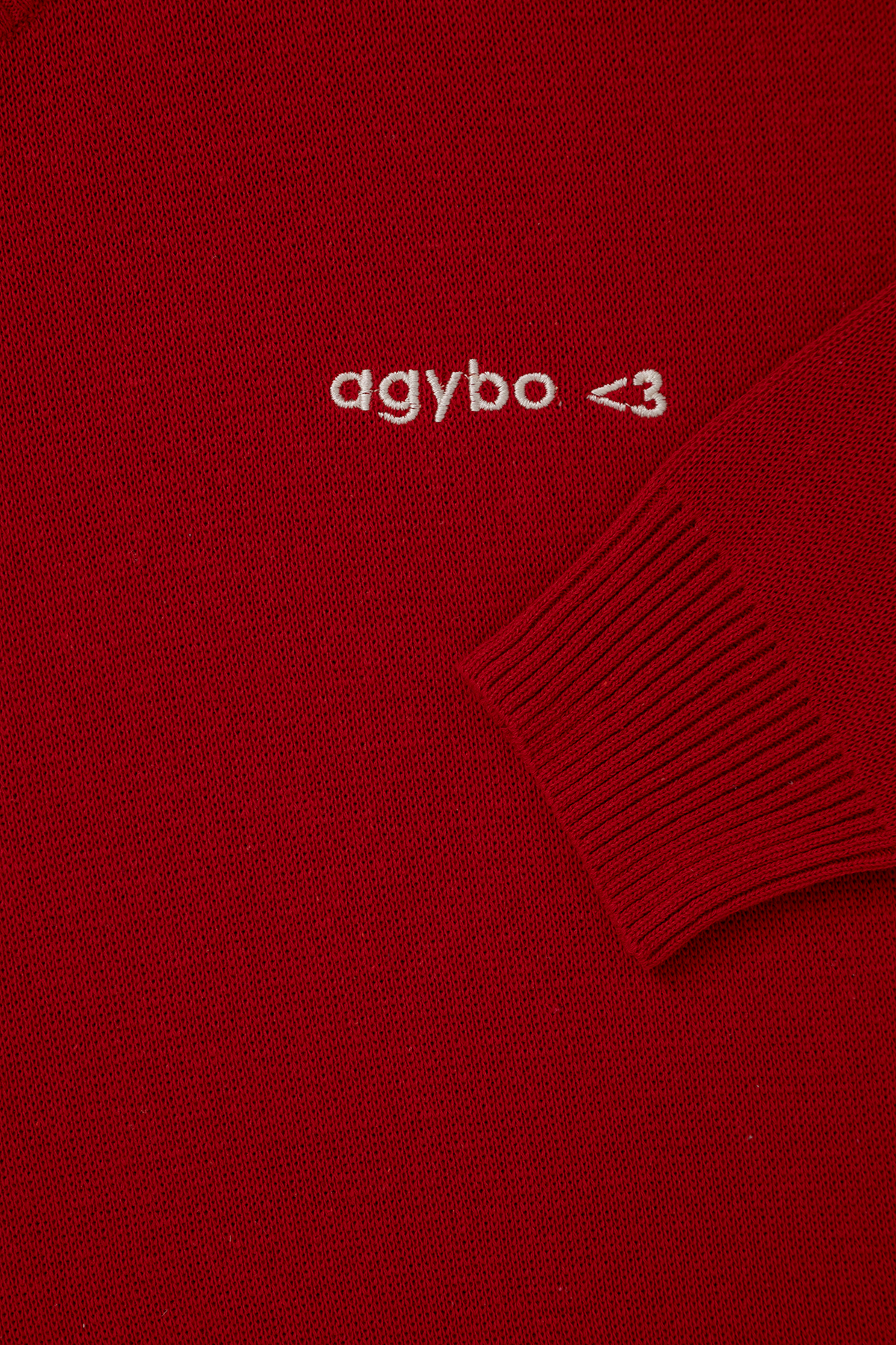 LOGO <3 SWEATER RED