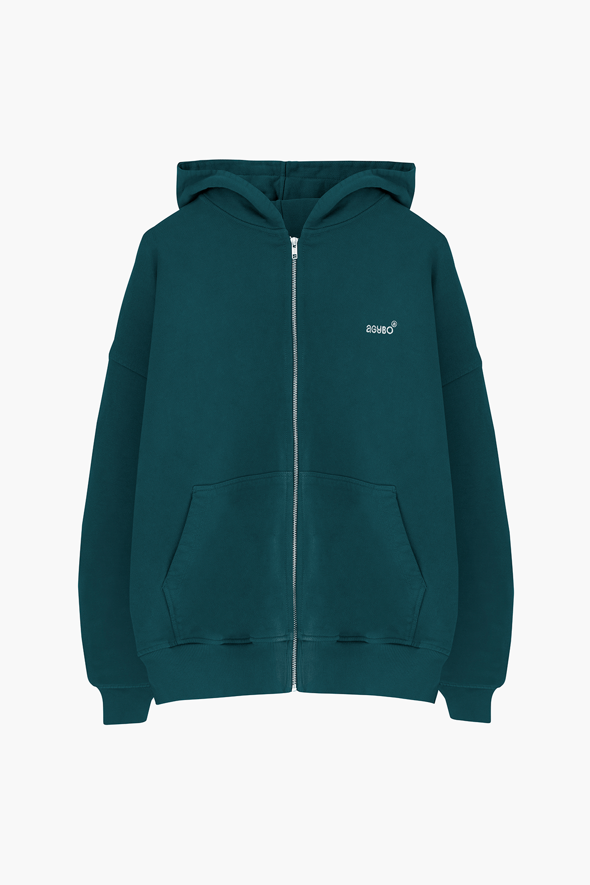 ZIP UP HOODIE FOREST GREEN