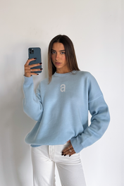 MONOGRAM SWEATER SKY BLUE