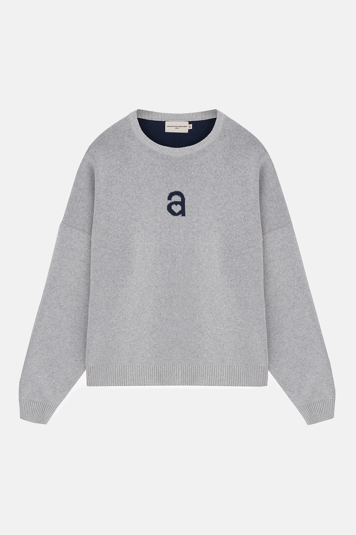 MONOGRAM SWEATER HEATHER GREY