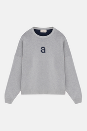 MONOGRAM SWEATER HEATHER GREY