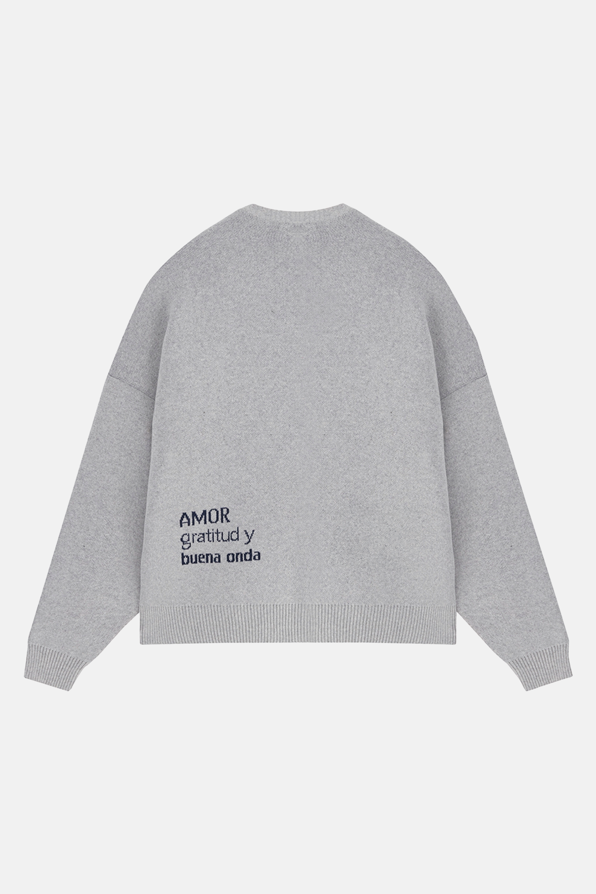 MONOGRAM SWEATER HEATHER GREY