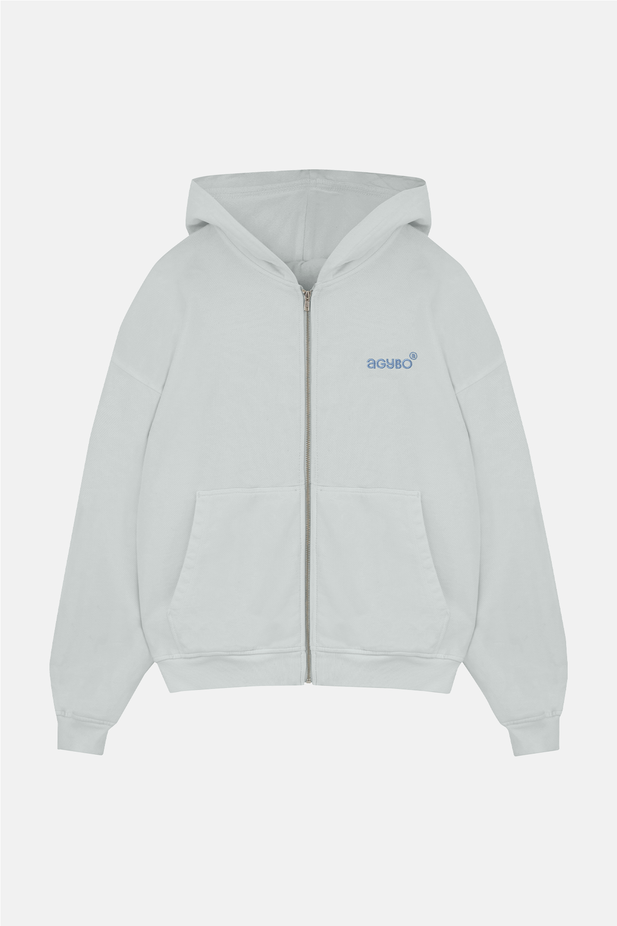 ZIP-UP HOODIE BABY BLUE