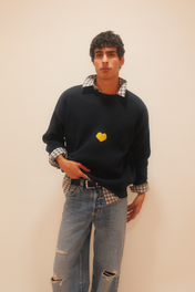 Heart Sweater Navy