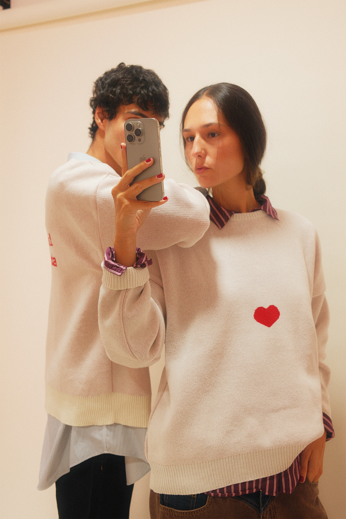 Heart Sweater White