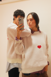 Heart Sweater White