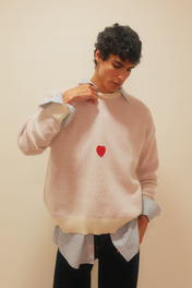 Heart Sweater White