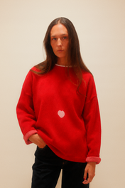 Heart Sweater Red