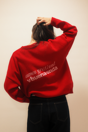 Heart Sweater Red