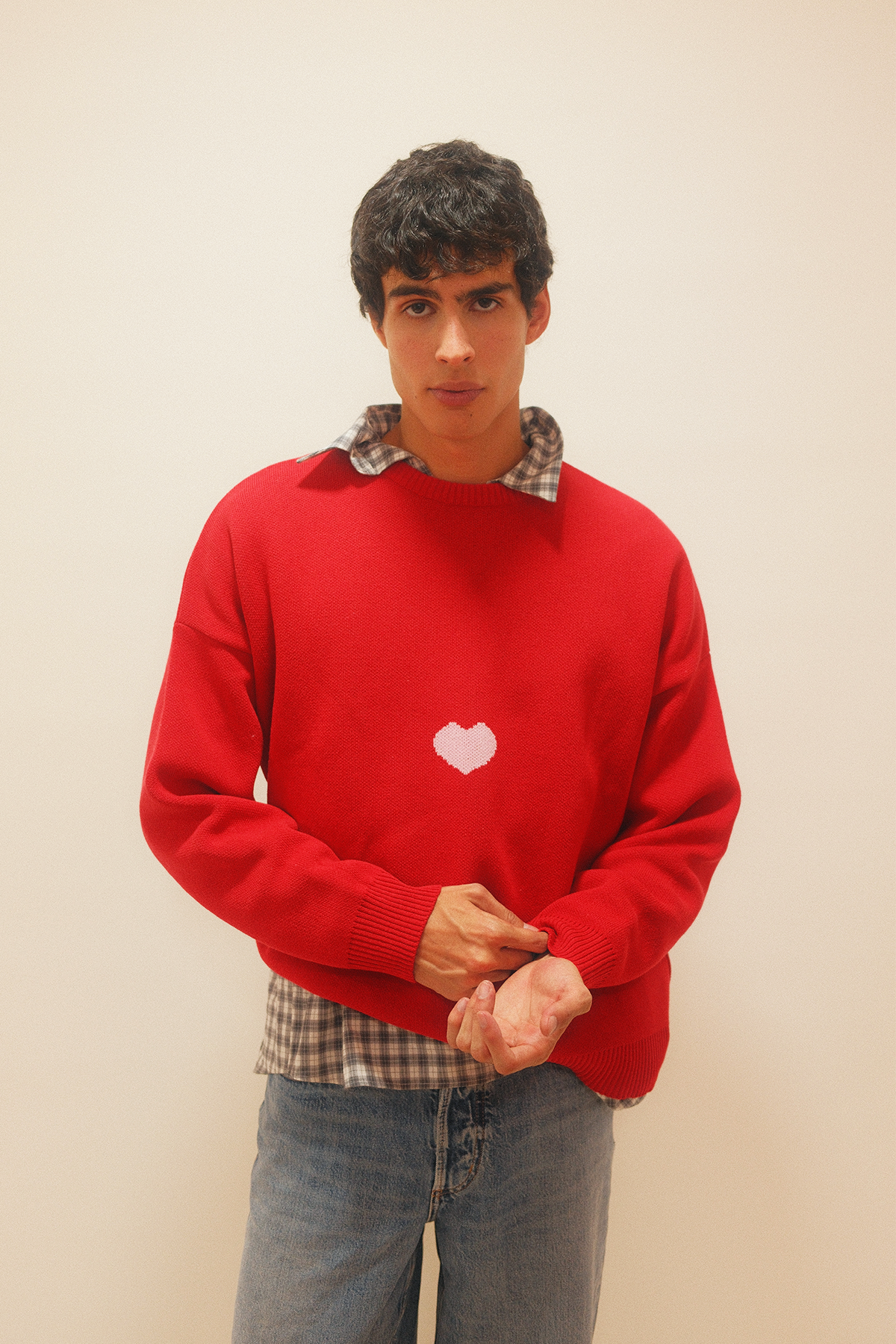 Heart Sweater Red