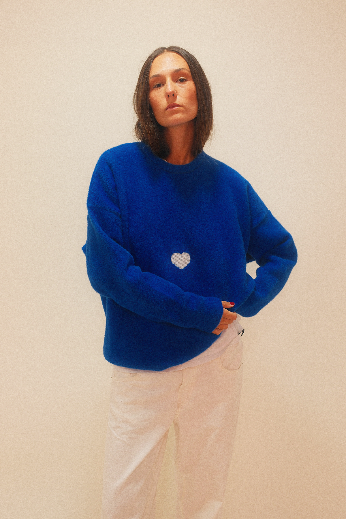 Heart Sweater Cobalt
