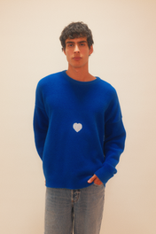 Heart Sweater Cobalt
