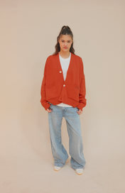 SIGNATURE CARDIGAN ORANGE