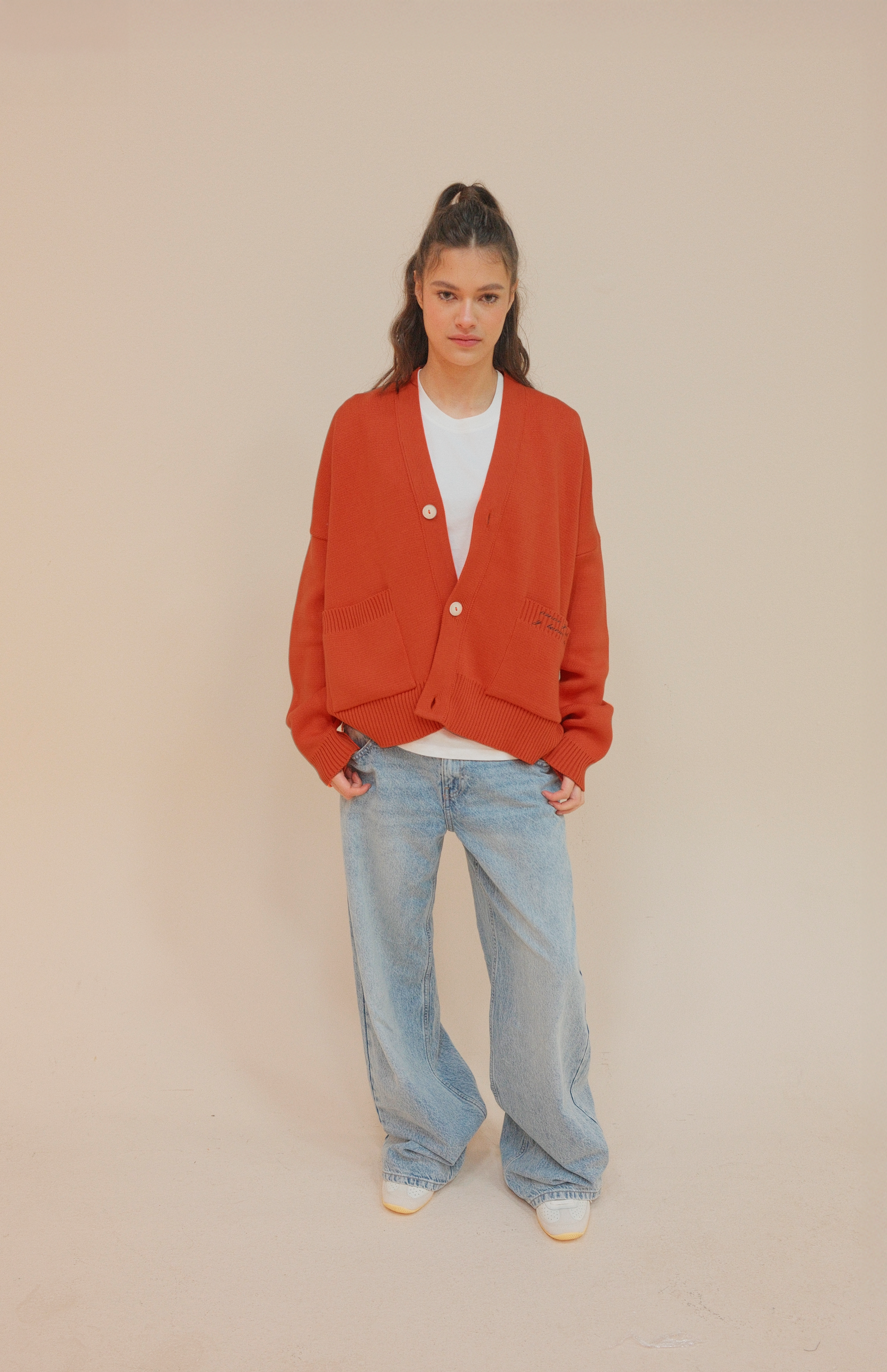 SIGNATURE CARDIGAN ORANGE
