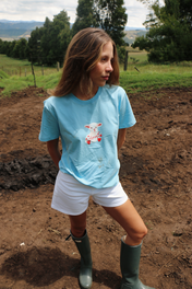 FLUFFY T-SHIRT BABY BLUE