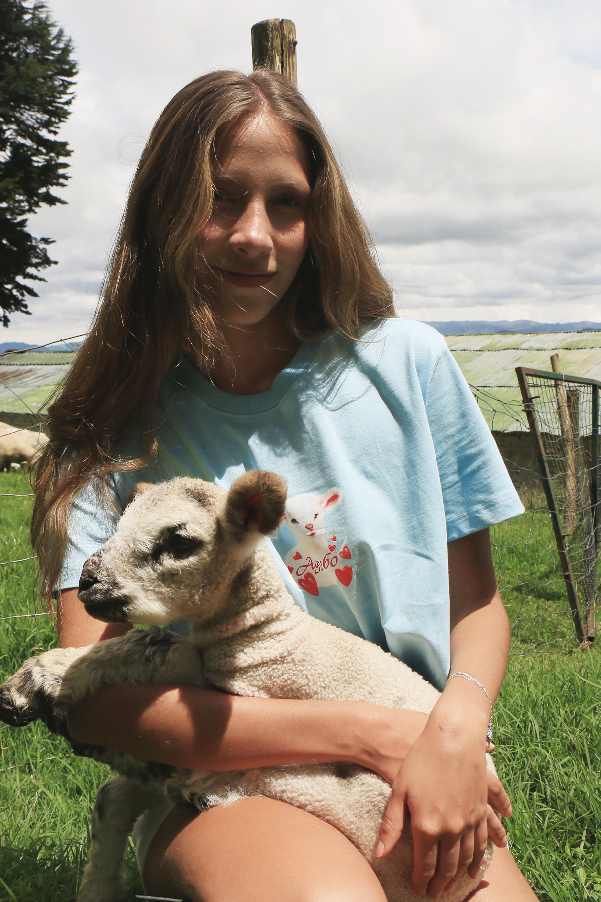 FLUFFY T-SHIRT BABY BLUE