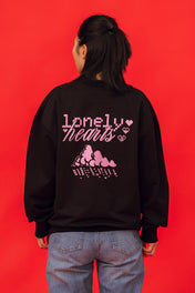 RAINY HEARTS CREWNECK - PINK PRINT