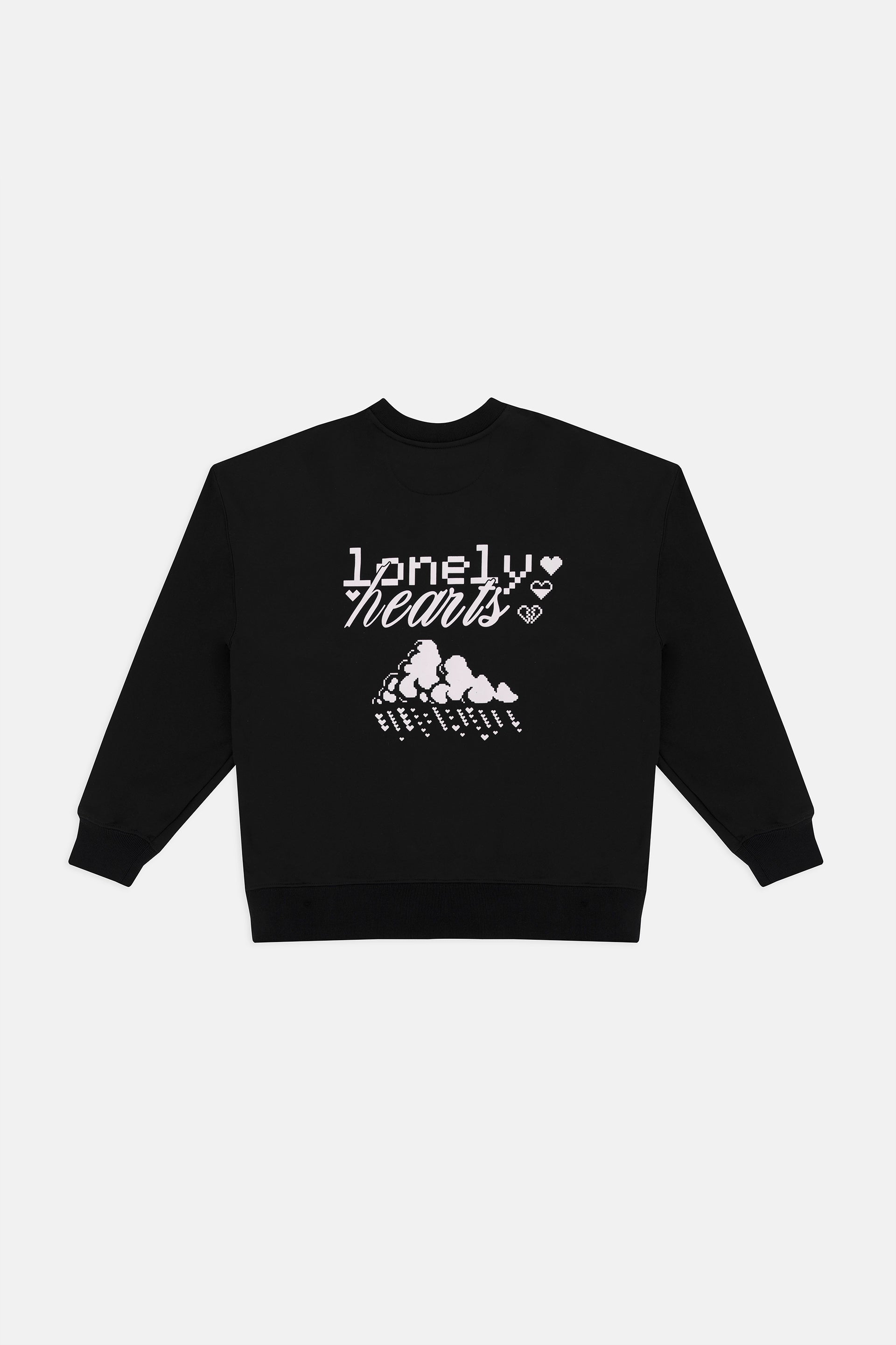 RAINY HEARTS CREWNECK - BEIGE PRINT